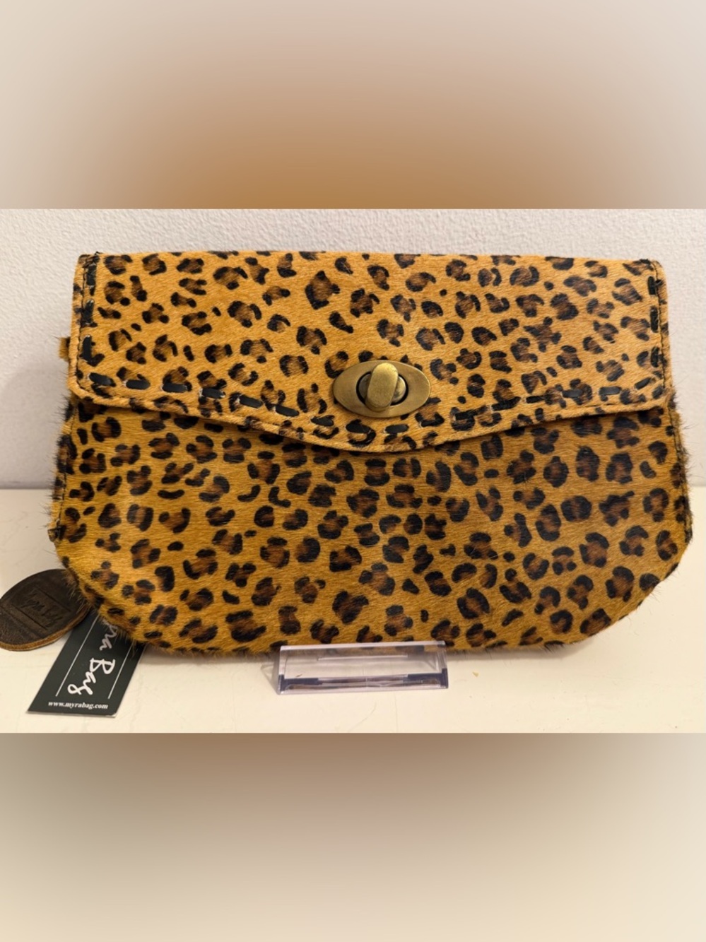 Myra NWT animal print “Glamorous”wristlet.